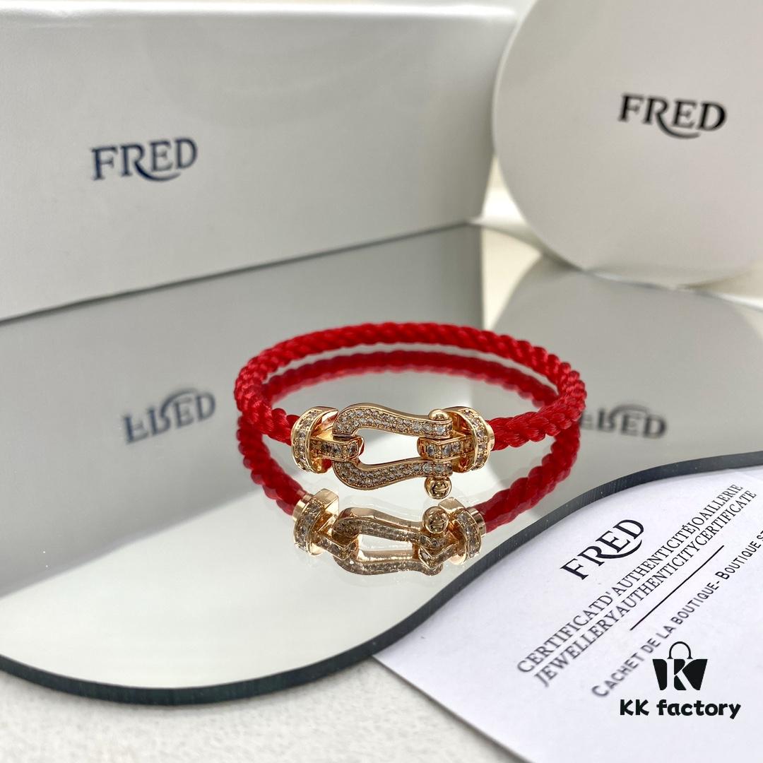 692ff5c599f2d84055c8dead Red Energy Nurtures, Activating Good Luck Mode – Red Bracelet with Fully Encrusted Diamond Horsehoof Clasp, Elegant and Skin-Brightening