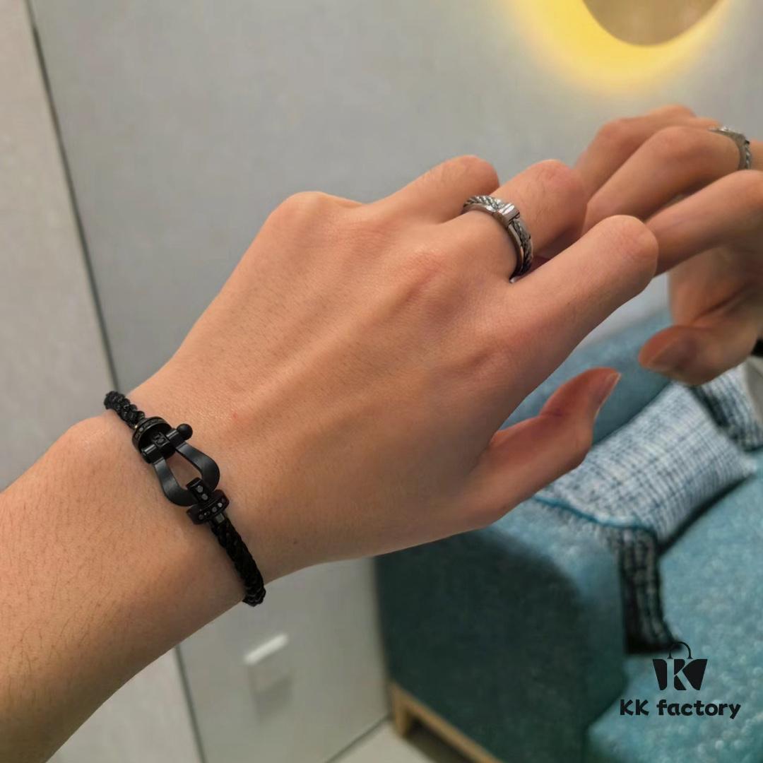 692ff5e699f2d84055c8ded6 New Arrival! Frosted Edition, 1:1 Precision Craftsmanship, Fred Black Warrior Braided Bracelet