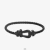 692ff5e999f2d84055c8dedb Fred Jewelry Black Warrior Matte Black Horseshoe Bracelet