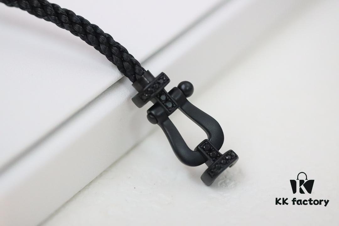 692ff5eb99f2d84055c8dedf Fred Jewelry Black Warrior Matte Black Horseshoe Bracelet