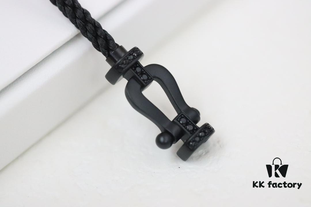 692ff5ec99f2d84055c8dee0 Fred Jewelry Black Warrior Matte Black Horseshoe Bracelet