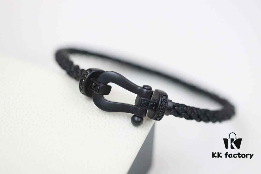 692ff5ec99f2d84055c8dee1 Fred Jewelry Black Warrior Matte Black Horseshoe Bracelet