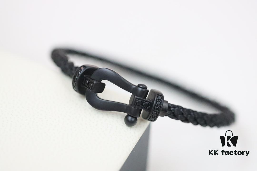 692ff5ff99f2d84055c8def3 Fred Jewelry Black Warrior Matte Black Horseshoe Bracelet