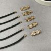 692ff60d99f2d84055c8df03 Fred Small Black Rope Bracelet - High-End Custom Fashion Jewelry, 18K Gold Plated, Precision Micro-Set, Must-Have for Trendsetters