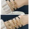 692ff60f99f2d84055c8df05 Fred Small Black Rope Bracelet - High-End Custom Fashion Jewelry, 18K Gold Plated, Precision Micro-Set, Must-Have for Trendsetters