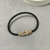 692ff60f99f2d84055c8df06 Fred Small Black Rope Bracelet - High-End Custom Fashion Jewelry, 18K Gold Plated, Precision Micro-Set, Must-Have for Trendsetters