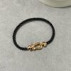 692ff61099f2d84055c8df07 Fred Small Black Rope Bracelet - High-End Custom Fashion Jewelry, 18K Gold Plated, Precision Micro-Set, Must-Have for Trendsetters