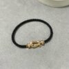 692ff61199f2d84055c8df08 Fred Small Black Rope Bracelet - High-End Custom Fashion Jewelry, 18K Gold Plated, Precision Micro-Set, Must-Have for Trendsetters