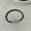 692ff61199f2d84055c8df09 Fred Small Black Rope Bracelet - High-End Custom Fashion Jewelry, 18K Gold Plated, Precision Micro-Set, Must-Have for Trendsetters