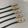 692ff61499f2d84055c8df0b Fred Large Black Cord Bracelet - Luxury Fashion Elegant Design, High-End Customized, Thickened 18K Gold Plated Craftsmanship, Precision Micro-Pave, Must-Have Item for Influencers and Style Enthusiasts
