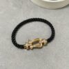 692ff61999f2d84055c8df10 Fred Large Black Cord Bracelet - Luxury Fashion Elegant Design, High-End Customized, Thickened 18K Gold Plated Craftsmanship, Precision Micro-Pave, Must-Have Item for Influencers and Style Enthusiasts