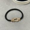 692ff61999f2d84055c8df11 Fred Large Black Cord Bracelet - Luxury Fashion Elegant Design, High-End Customized, Thickened 18K Gold Plated Craftsmanship, Precision Micro-Pave, Must-Have Item for Influencers and Style Enthusiasts