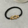 692ff61a99f2d84055c8df13 Fred Large Black Cord Bracelet - Luxury Fashion Elegant Design, High-End Customized, Thickened 18K Gold Plated Craftsmanship, Precision Micro-Pave, Must-Have Item for Influencers and Style Enthusiasts