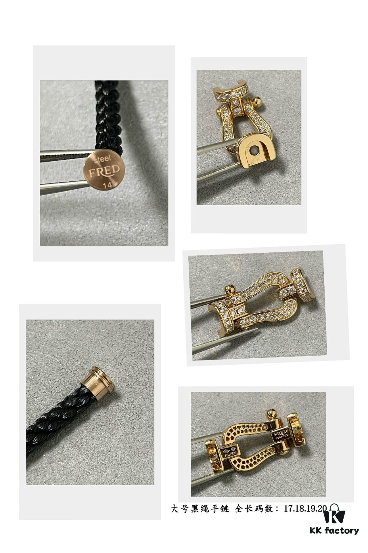 692ff61e99f2d84055c8df15 Fred Large Black Cord Bracelet - Luxury Fashion Elegant Design, High-End Customized, Thickened 18K Gold Plated Craftsmanship, Precision Micro-Pave, Must-Have Item for Influencers and Style Enthusiasts