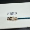 692ff65f99f2d84055c8df62 FRED Fred Bracelet, Medium Rose Gold Force 10 Collection with Black and White Gemstones, Steel Cord Bracelet
