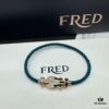 692ff65f99f2d84055c8df64 FRED Fred Bracelet, Medium Rose Gold Force 10 Collection with Black and White Gemstones, Steel Cord Bracelet