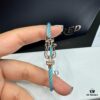 692ff66499f2d84055c8df6a FRED Force 10 Bracelet in Rose Gold, Medium Size, with Black and White Gemstones, Steel Cord Design