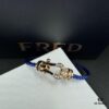 692ff66999f2d84055c8df70 FRED Force 10 Bracelet in Medium Rose Gold with Black and White Gemstones, Steel Cable Design