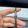 692ff66d99f2d84055c8df74 FRED Force 10 Bracelet in Rose Gold with Black and White Gemstones – Medium Size, Steel Cord Design