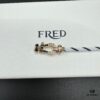 692ff67299f2d84055c8df7b FRED Force 10 Bracelet in Rose Gold, Medium Size with Black and White Gemstones, Steel Cord Design