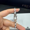 692ff67699f2d84055c8df7d FRED Force 10 Bracelet in Rose Gold, Medium Size with Black and White Gemstones, Steel Cord Design