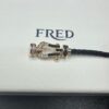 692ff68199f2d84055c8df8d FRED Force 10 Bracelet in Rose Gold with Black and White Gemstones, Medium Size, Steel Cable Design
