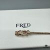 692ff68599f2d84055c8df92 FRED Force 10 Bracelet in Rose Gold, Medium Size with Ruby Cabochon and Stainless Steel Cable