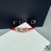 692ff68f99f2d84055c8df9f FRED Force 10 Bracelet in Rose Gold with Ruby, Medium Size, Red Sapphire Model, Steel Cord Design