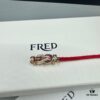 692ff69099f2d84055c8dfa2 FRED Force 10 Bracelet in Rose Gold with Ruby, Medium Size, Red Sapphire Model, Steel Cord Design