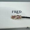 692ff69499f2d84055c8dfa7 FRED Force 10 Bracelet in Rose Gold, Medium Size with Ruby Cabochon and Steel Cable