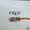 692ff69c99f2d84055c8dfb0 FRED Force 10 Bracelet in Rose Gold, Medium Size with Ruby Cabochon and Stainless Steel Cord