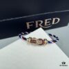 692ff6a799f2d84055c8dfbe FRED Force 10 Bracelet in Rose Gold, Medium Size with Ruby Cabochon and Steel Cable