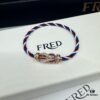 692ff6a899f2d84055c8dfbf FRED Force 10 Bracelet in Rose Gold, Medium Size with Ruby Cabochon and Steel Cable