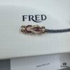 692ff6b299f2d84055c8dfca FRED Force 10 Bracelet in Rose Gold with Ruby, Medium Size, Red Sapphire Cabochon, Steel Cable Design
