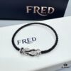 692ff6be99f2d84055c8dfdc FRED Force 10 Bracelet in Platinum Medium Size with Panda Motif, Black and White Design, Steel Clasp and Black Cord