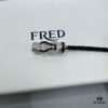 692ff6bf99f2d84055c8dfdd FRED Force 10 Bracelet in Platinum Medium Size with Panda Motif, Black and White Design, Steel Clasp and Black Cord