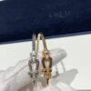 692ff6c899f2d84055c8dfe8 FRE*D Half-Pave Horseshoe Link Rigid Cuff Bracelet, CNC Precision-Carved, Hollow Tube Design for Lightweight Comfort – Available in Rose Gold and White Gold, Hand-Set Zirconia Stones, Authentic Logo Engraving