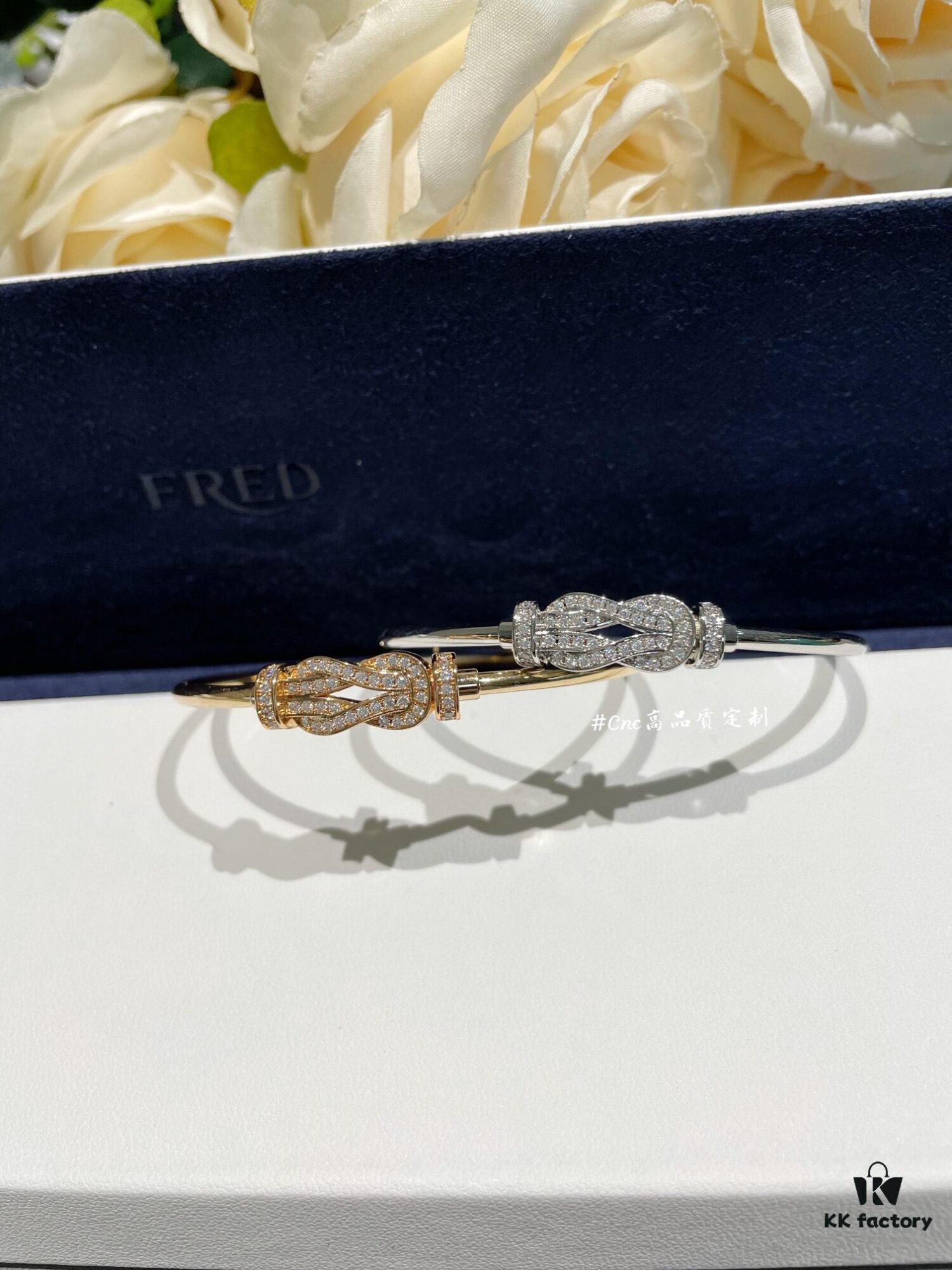 692ff6d899f2d84055c8dff3 FRE*D Full Diamond Infinity Buckle Rigid Tube Bracelet, CNC Precision Carved, Hollow Tube Lightweight Design