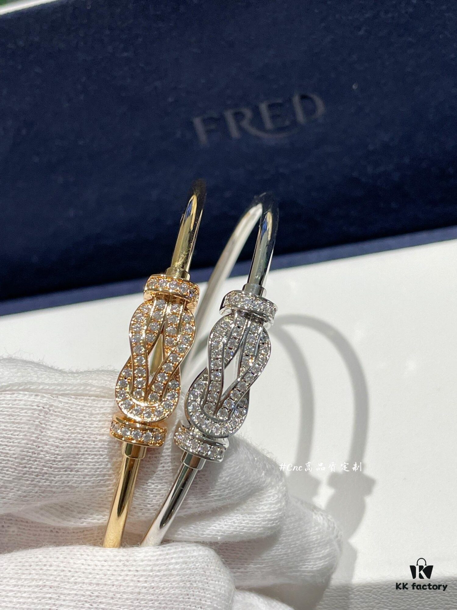 692ff6da99f2d84055c8dff6 FRE*D Full Diamond Infinity Buckle Rigid Tube Bracelet, CNC Precision Carved, Hollow Tube Lightweight Design