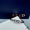 692ff6dd99f2d84055c8dff9 FRED Force 10 Bracelet in Platinum Medium Size with Panda Motif, Black and White Design, Steel Clasp and Black Cord