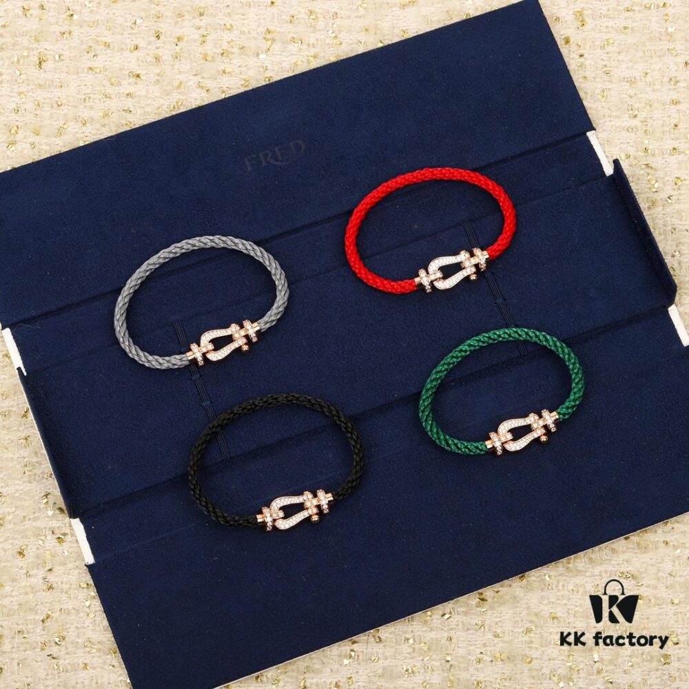 F&ED Saddle Red String Bracelet, Perfect Couple's Choice, Must-Have! Horsehoof Clasp Design Symbolizing Perfection and Reunion