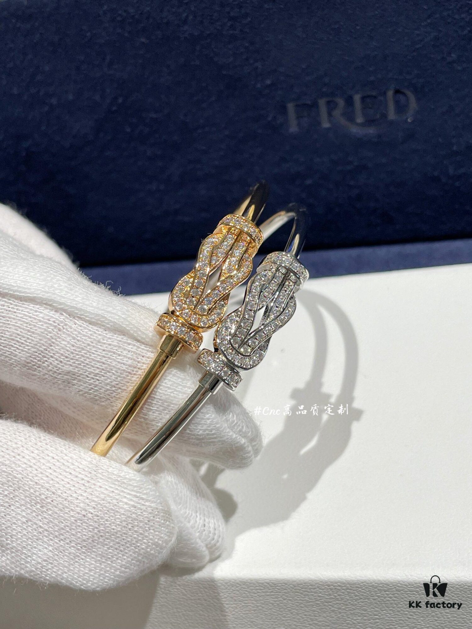 692ff6de99f2d84055c8dffb FRE*D Full Diamond Infinity Buckle Rigid Tube Bracelet, CNC Precision Carved, Hollow Tube Lightweight Design