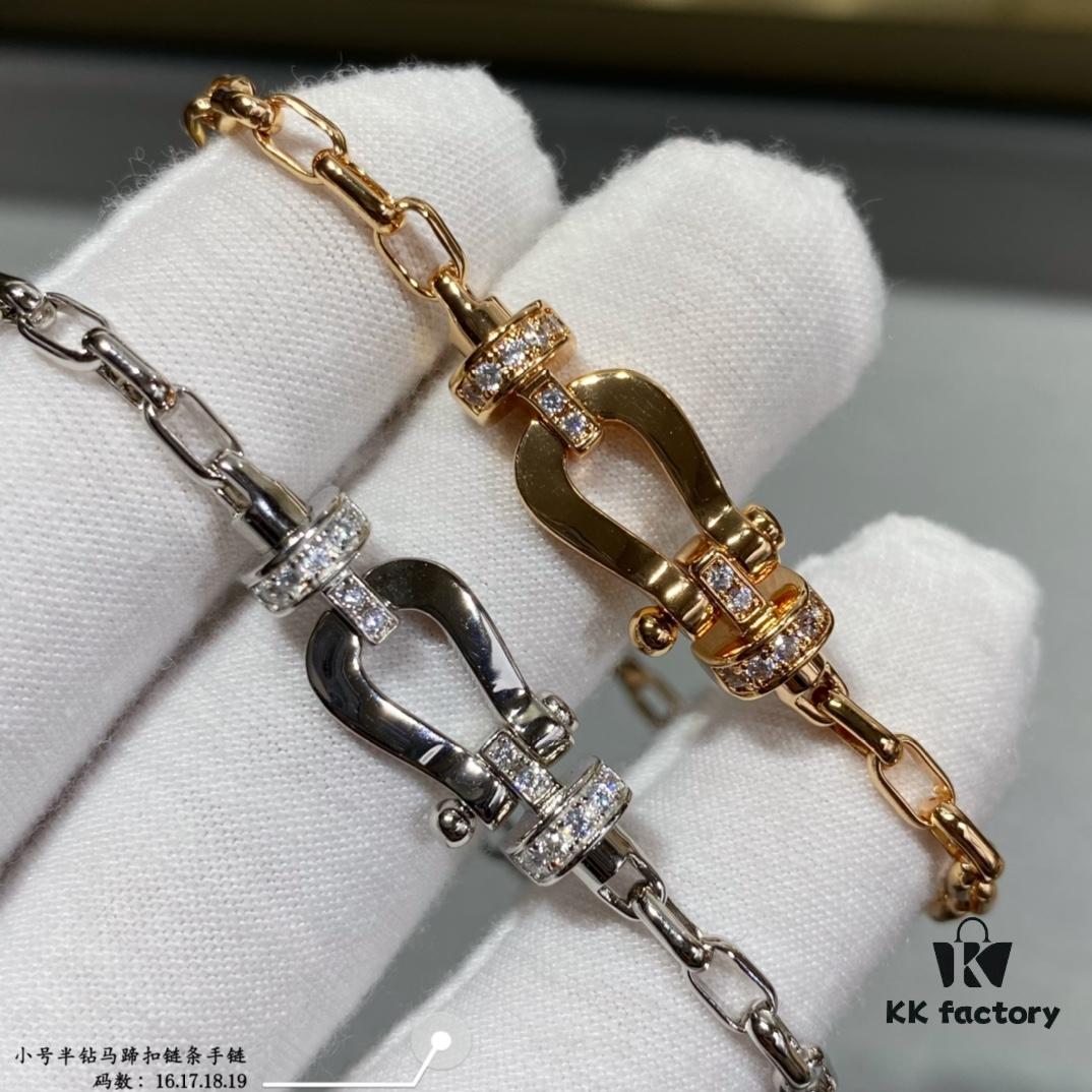 692ff6e899f2d84055c8e00a New Arrival ❤️ Fred Style Small Half-Diamond Horseshoe Link Chain Bracelet – Luxury Fashion Exquisite Design