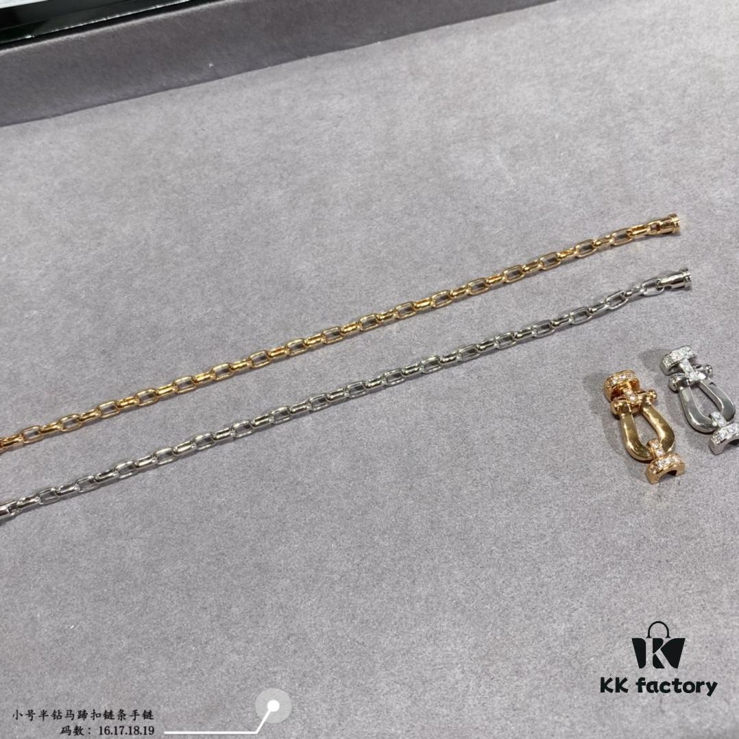692ff6ea99f2d84055c8e00c New Arrival ❤️ Fred Style Small Half-Diamond Horseshoe Link Chain Bracelet – Luxury Fashion Exquisite Design