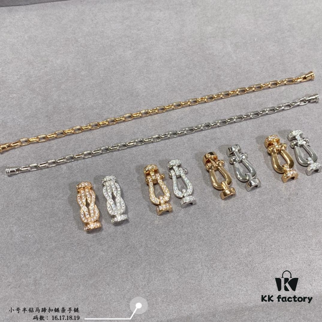 692ff6ea99f2d84055c8e00d New Arrival ❤️ Fred Style Small Half-Diamond Horseshoe Link Chain Bracelet – Luxury Fashion Exquisite Design