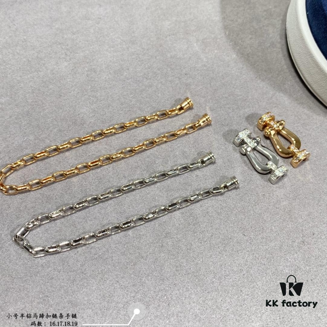 692ff6eb99f2d84055c8e00e New Arrival ❤️ Fred Style Small Half-Diamond Horseshoe Link Chain Bracelet – Luxury Fashion Exquisite Design
