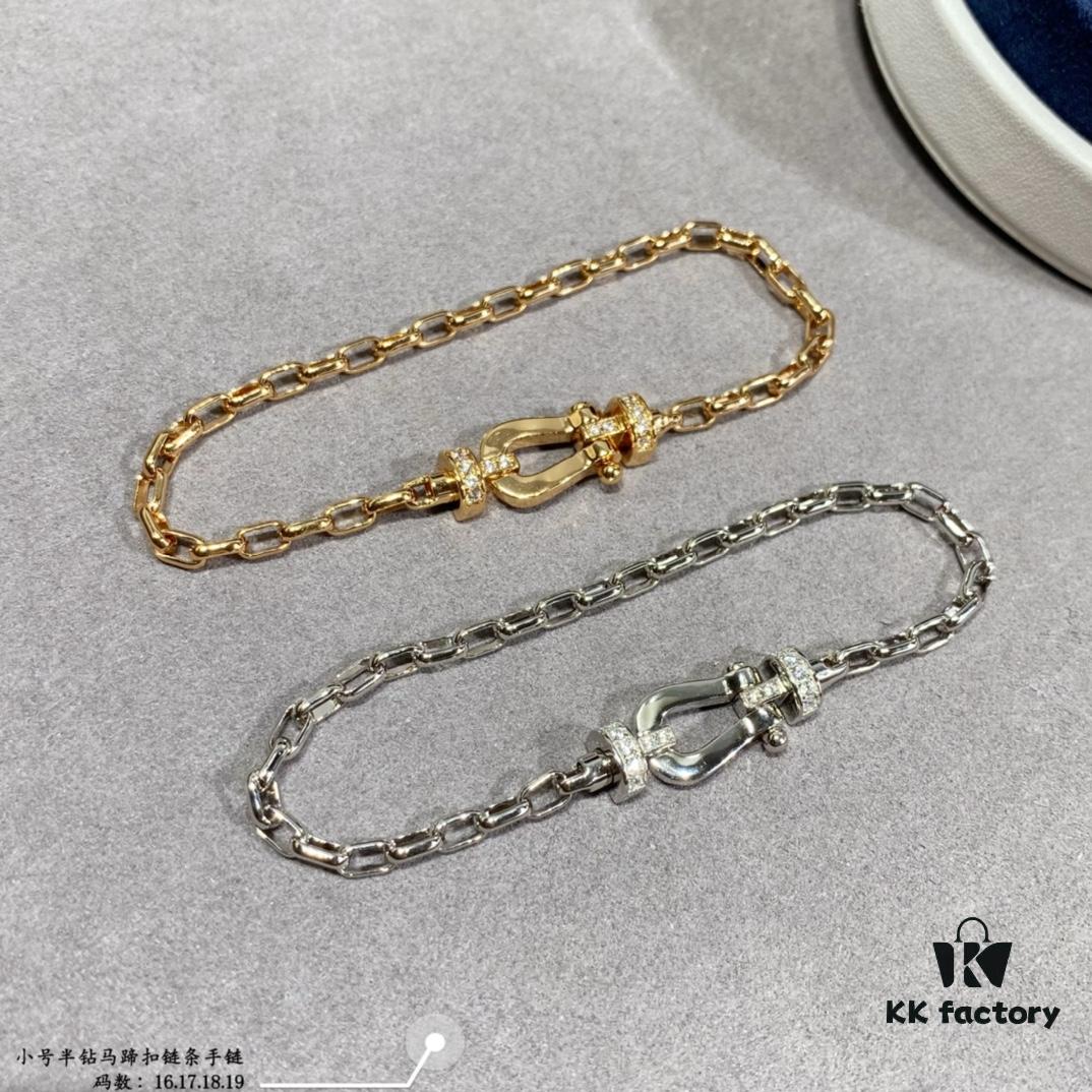 692ff6ec99f2d84055c8e010 New Arrival ❤️ Fred Style Small Half-Diamond Horseshoe Link Chain Bracelet – Luxury Fashion Exquisite Design
