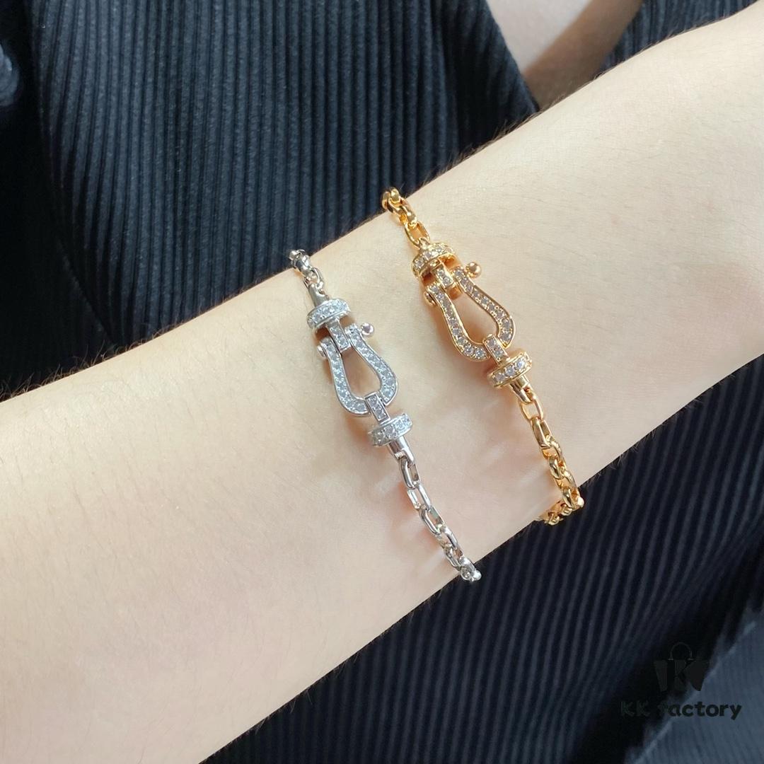 692ff6fa99f2d84055c8e020 New Arrival Fred-inspired Small Full Diamond Horseshoe Charm Chain Bracelet – Luxury Fashion Elegant High-end Custom Design, Thickened 18K Gold Plated, Precision Micro-Inlay, Must-have for Trendsetters and Influencers