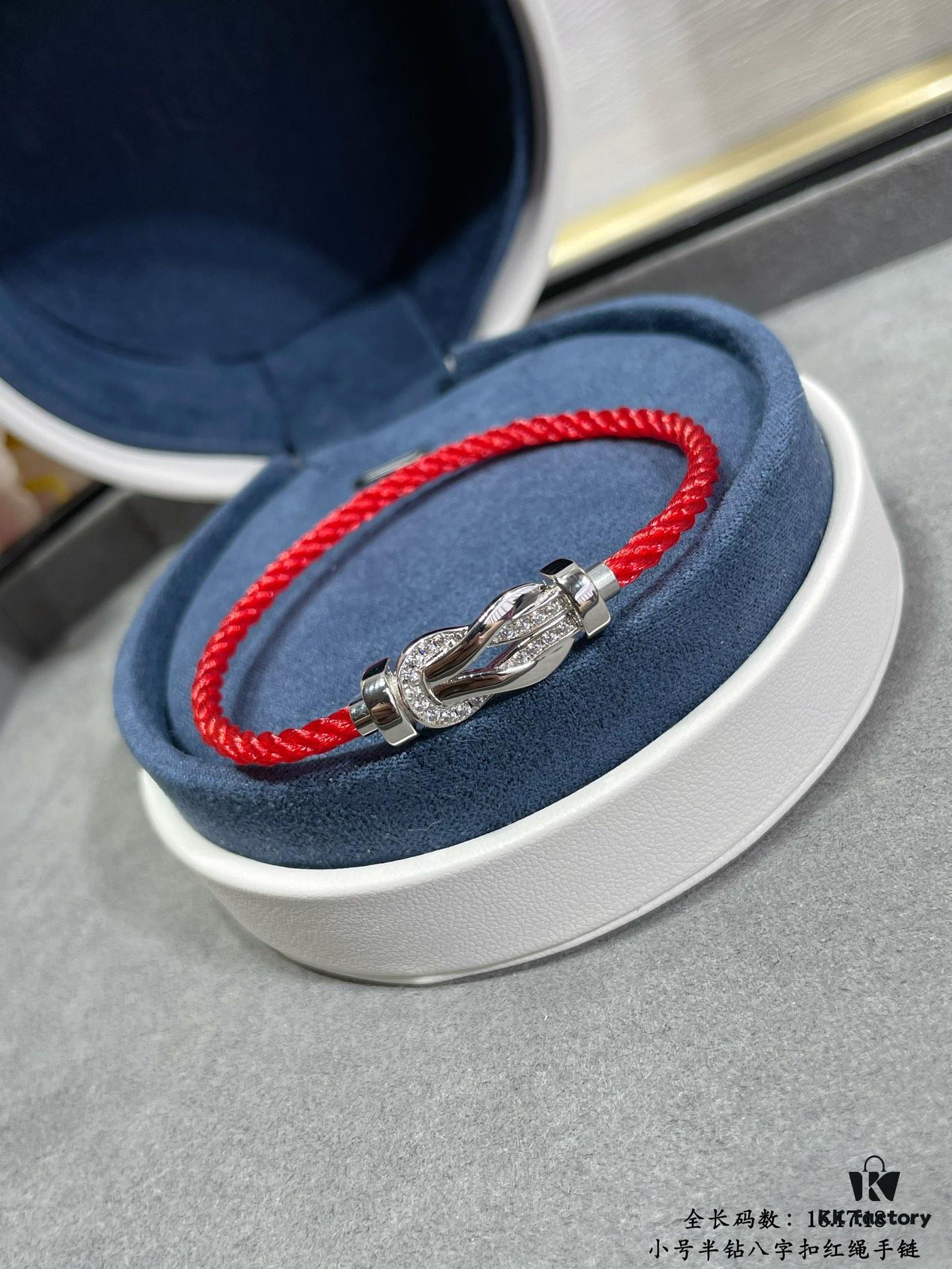 692ff70e99f2d84055c8e035 New Arrival Fred-inspired Small Full Diamond Infinity Red String Bracelet, Luxury 18K Gold Plated, Precision Micro-pavé, Must-have Fashion Accessory for Trendsetters