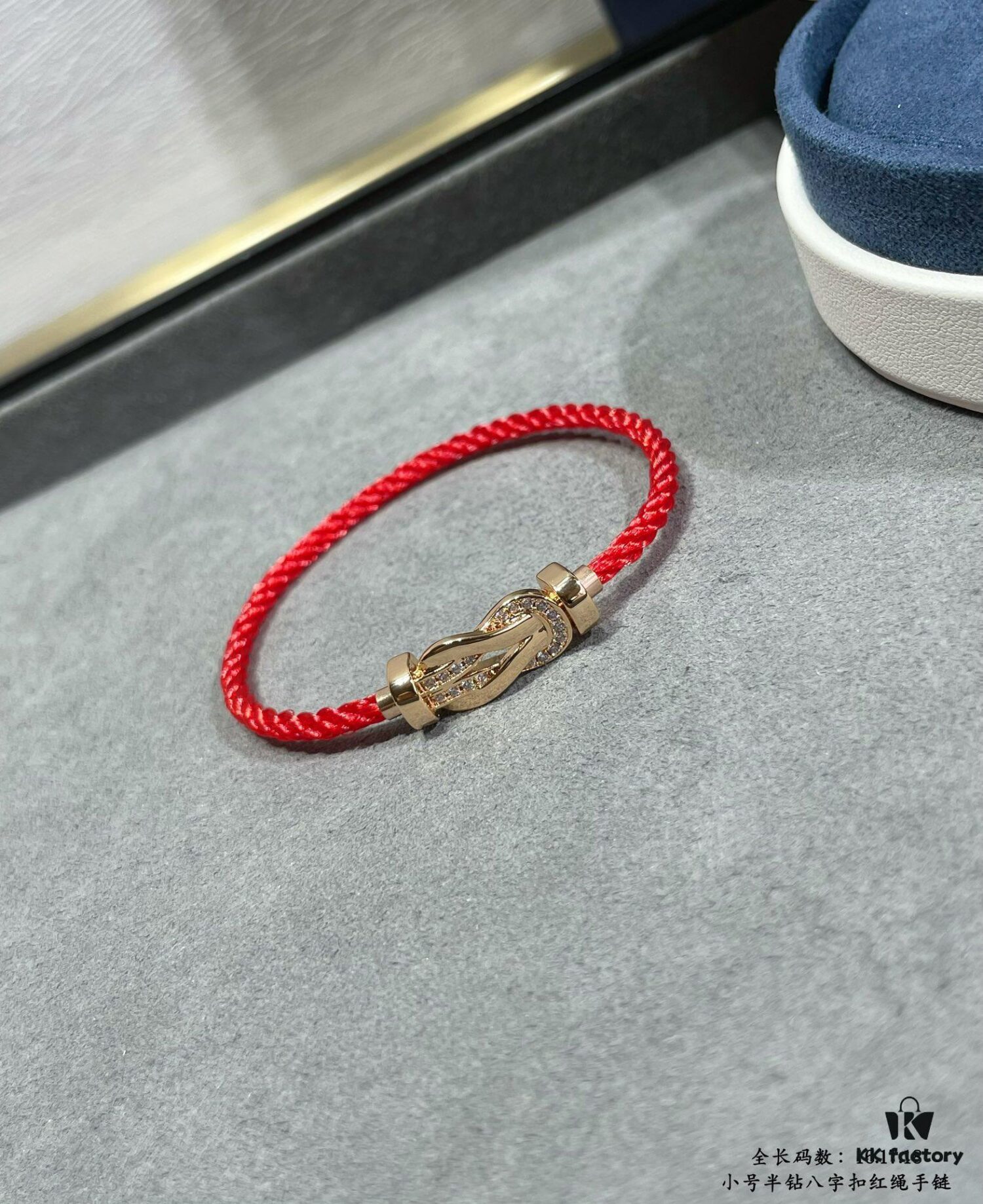 692ff71499f2d84055c8e039 New Arrival Fred-inspired Small Full Diamond Infinity Red String Bracelet, Luxury 18K Gold Plated, Precision Micro-pavé, Must-have Fashion Accessory for Trendsetters
